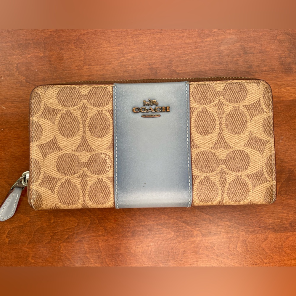 Coach Tan and Gray Wallet